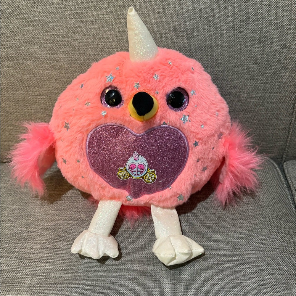 Pink and White Plush